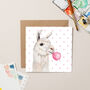 Llama With Bubblegum Card, thumbnail 1 of 2