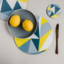 Yellow Angles Round Placemat Set, thumbnail 1 of 4