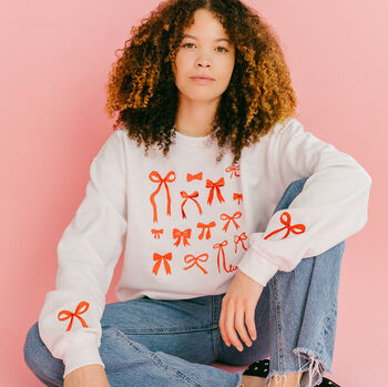 Bows Embroidered Sweatshirt, 6 of 12