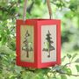 Scandi Red Wooden Candle Lanterns, thumbnail 4 of 10