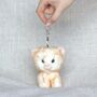 Adorable Plush Animal Keyring – Cat And Dog Bag Charms, thumbnail 2 of 9