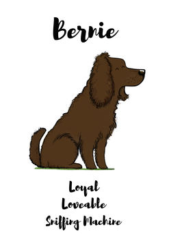 Cocker Spaniel Personalised Name And Personality Print, 4 of 4