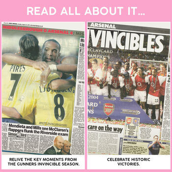 Arsenal The Invincibles 2003/2004 Personalised Book, 6 of 9