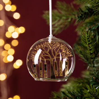 Personalised Family Tree Glass Dome Bauble, 3 of 10