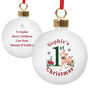 Personalised 1st Christmas Festive Fawn Bauble, thumbnail 3 of 3