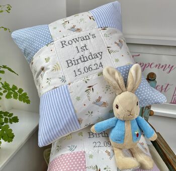 Peter Rabbit Birthday Cushion, 3 of 7