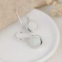 Sterling Silver White Opal Drop Earrings, thumbnail 1 of 9