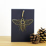 Manchester Bee Greetings Card With Hanging Keepsake, thumbnail 5 of 6