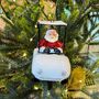 Personalised Santa In A Golf Buggy Bauble, thumbnail 2 of 5