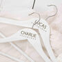 Personalised White/Wooden Groomsmen Wedding Day Hanger, thumbnail 4 of 4