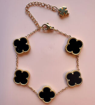 Four Leaf Clover Bracelet In Rainbow Of Colours, 2 of 10