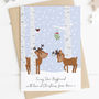 Happy Christmas, Deer Husband / Wife Personalised Card, thumbnail 3 of 3
