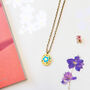 'Forget Me Not' Hand Enamelled Pendant Necklace, thumbnail 2 of 7