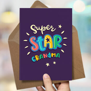 'Superstar Grandma' Card For Gran, 2 of 3