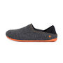 Snugtoes Men's Recycled Polyester Felt Slip On Slippers Grey And Orange, thumbnail 2 of 5