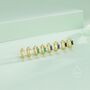 Sterling Silver Minimalist Single Baguette Cut Cz Huggie Hoop, thumbnail 5 of 12