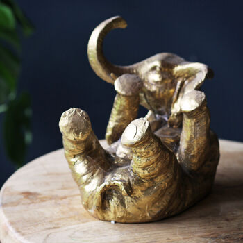 Gold Elephant Wine Bottle Holder, 6 of 6