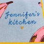 Personalised Kitchen Tea Towel African Inspired Print, thumbnail 2 of 9
