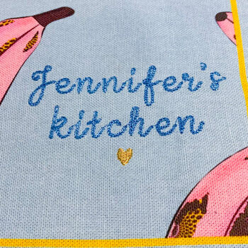 Personalised Kitchen Tea Towel African Inspired Print, 2 of 9