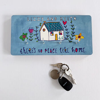 Personalised 'There's No Place Like Home' Key Holder, 10 of 12