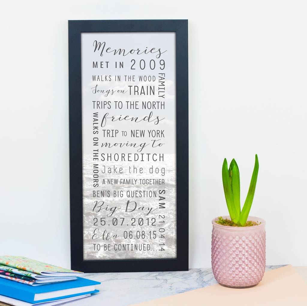 personalised best memories print by little pieces | notonthehighstreet.com