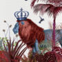 Tropical Lions Lampshade, Red, thumbnail 8 of 8