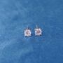 8 Mm Cz Stone Stud Earrings, Sparkly Studs, Cubic Zirconia Studs, thumbnail 4 of 7