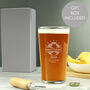Football Gifts For Him Personalised Pint Glass, thumbnail 1 of 5