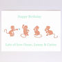 Personalised Monkey Birthday Card, thumbnail 5 of 7