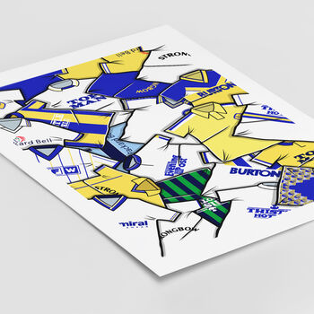 Leeds United Football Shirt Mash Up Print, 3 of 3