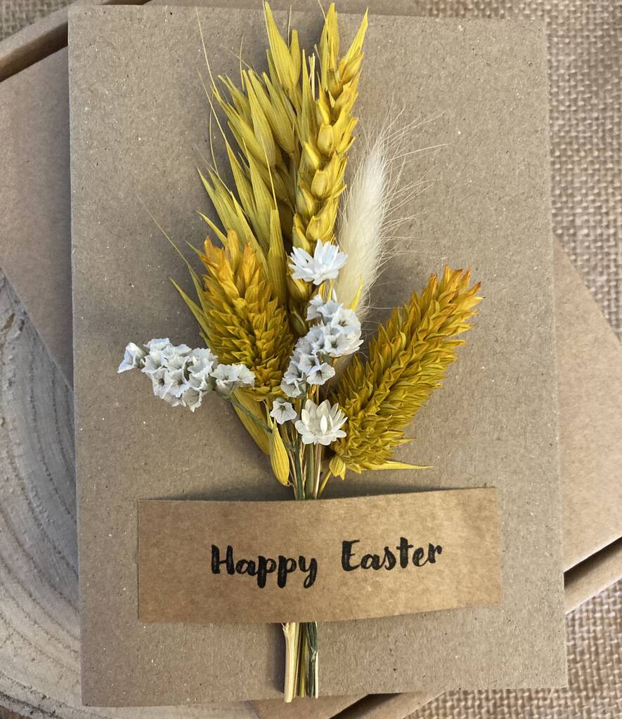 Dried Flower Easter Card By Zoe’s Blooms
