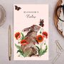 Personalised Notebook With Traditional Rabbit And Poppy, thumbnail 1 of 4