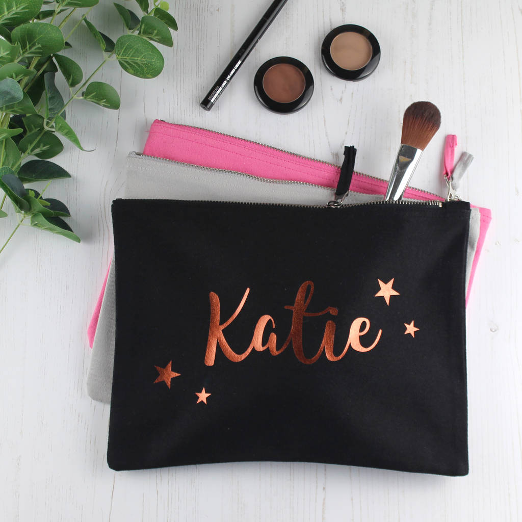 Personalised Make Up Bag With Name And Stars By Betty Bramble ...