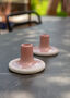 Pink Glazed Ceramic Candle Holder, thumbnail 1 of 2