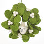 Handmade Felt Christmas Mistletoe Mini Wreath With Dove, thumbnail 1 of 2