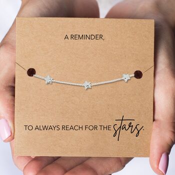 Graduation Gift With Gold Plated Or Silver Plated Star Bracelet And Card, 3 of 12