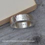 5mm Textured Wedding Band In Sterling Silver, thumbnail 3 of 5