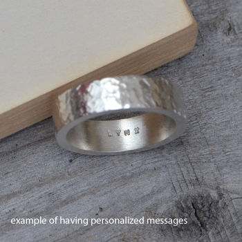 5mm Textured Wedding Band In Sterling Silver, 3 of 5
