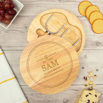 Personalised Engraved Cheeseboard Gift Set Gift For Mum Her, 2 of 6