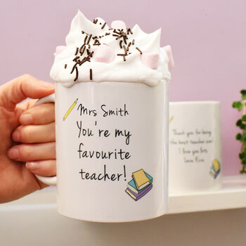 Teacher's Gift Best Teacher Thank You Mug Personalised, 2 of 4