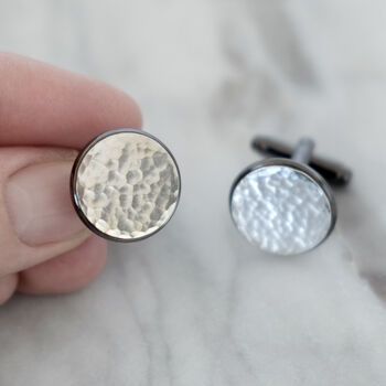 Secret Message Silver Cufflinks, 6 of 11