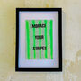 Stripe Hand Printed Repurposed Linen Wall Hanging Print, thumbnail 6 of 7