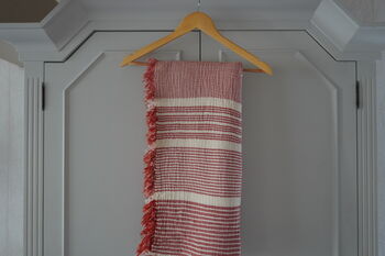 Striped Organic Cotton Peshtemal Towel, 9 of 10