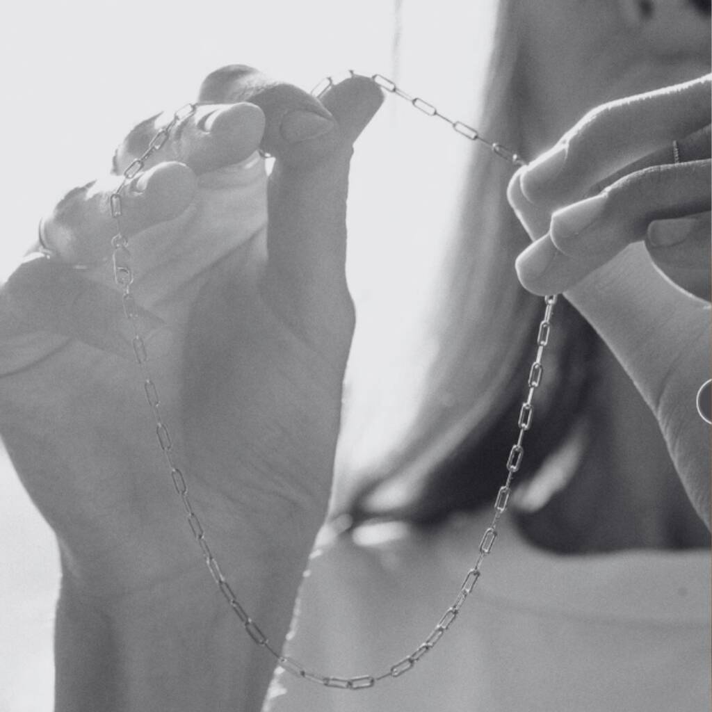 Silver Paperclip Chain Necklace 18', 1 of 3