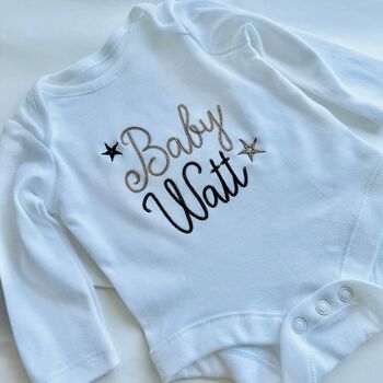 Personalised Embroidered Baby Vest, 2 of 3