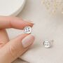 Sterling Silver Sewing Button Stud Earrings – 9mm, thumbnail 7 of 7