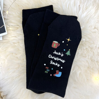 Personalised Cute Symbols Christmas Socks, 4 of 4