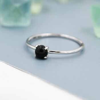 Black Onyx Ring In Sterling Silver, 2 of 12