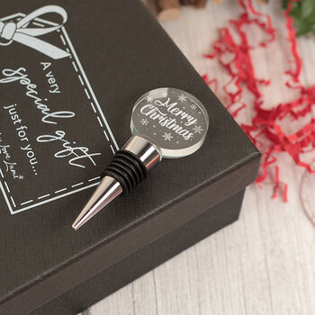 Personalised Christmas Holly And Snowflake Champagne Flutes And Gift Boxed Sets, 7 of 9