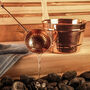 Large Hand Hammered Solid Copper Sauna Bucket And Ladle Set – Five Liters, thumbnail 5 of 5